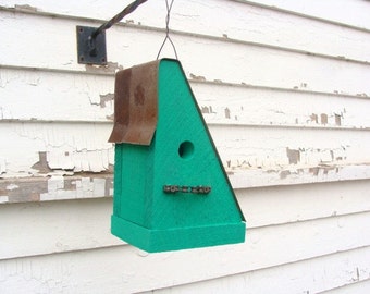Rustic Birdhouse - Bike Chain Birdhouse - Outdoor Birdhouse - Functional Birdhouse - Bird Houses
