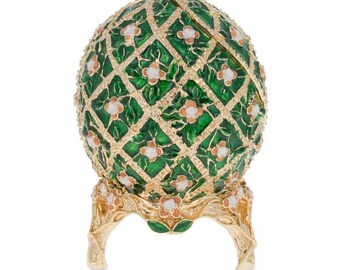 1907 Rose Trellis Faberge Egg 3.25"