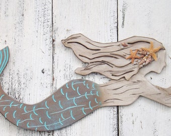 Mermaid~ X Large Mermaid Wall Decor~Mermaid Decor~Mermaid Wall Art~Mermaid Wall Decor~Mermaid Decor~Patina~Nautical~Mermaid Wall Decor