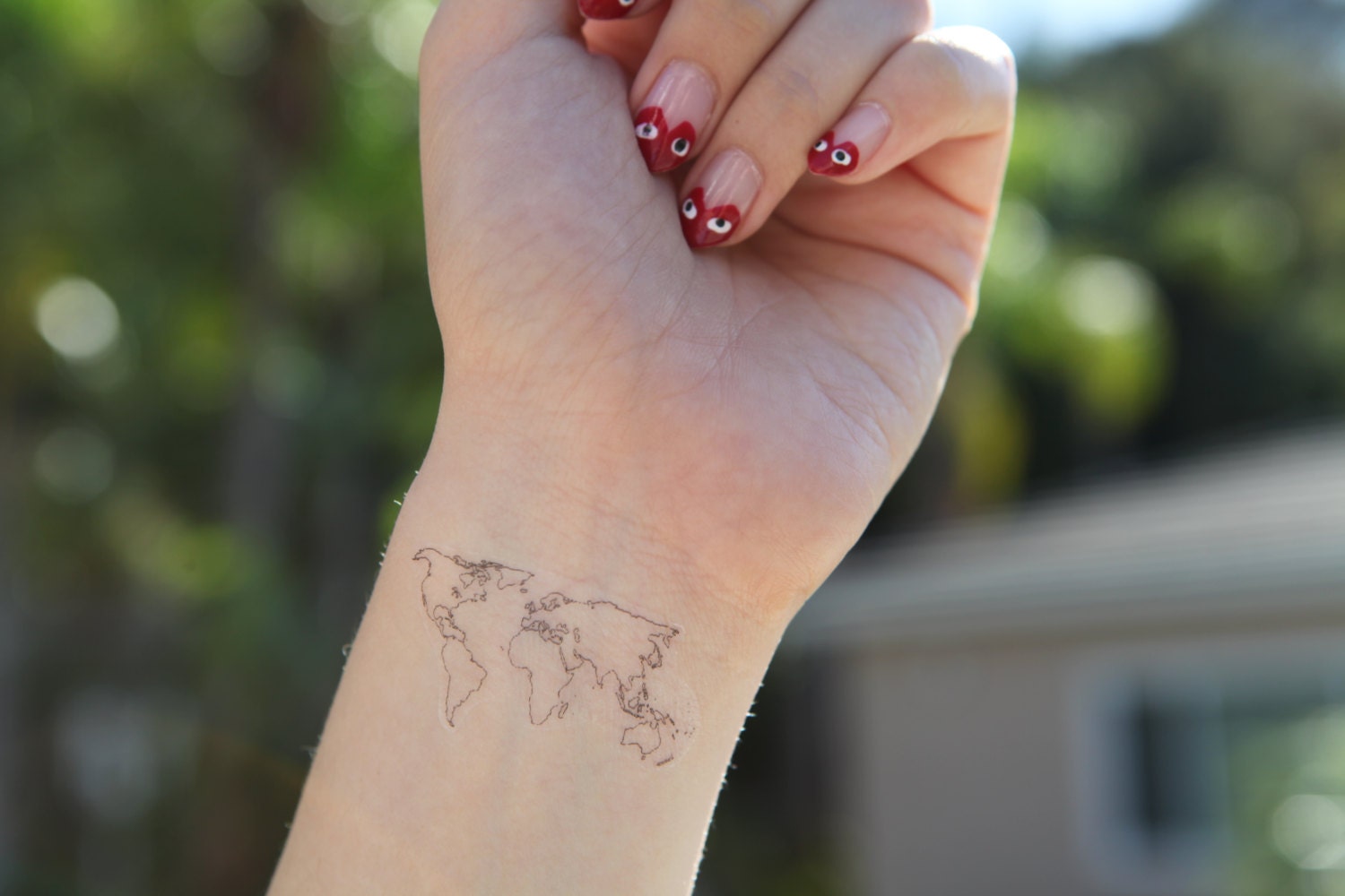 World Map Medium Spirit Ink Temporary Tattoos - ðzoom world map medium spirit ink temporary tattoos - ðzoom