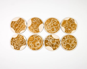 Doctor Who Gallifreyan Coasters (Set of 8)