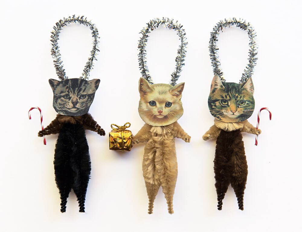 Cat Christmas Tree Ornaments Stocking Stuffer Under 25 Pet