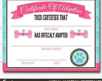 <strong>Puppy Birthday Certificate</strong> Certificates - Free Printable ... Puppy adoption certificate template