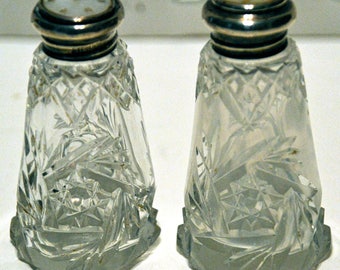 Antique Pinwheel Salt and Pepper Shakers
