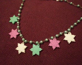 SALE snowflake necklace