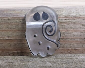 Lampwork Ghost Focal Bead, Artisan Ghost Focal Bead