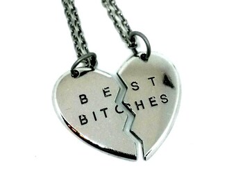 Best Bitches Friendship Necklaces Handmade Gift
