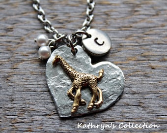 Giraffe Necklace, Giraffe Jewelry, Gift for Giraffe Lover, Please Read Full Listing Details Before Ordering