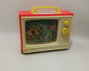 Vintage Fisher Price Giant Screen Music Box TV