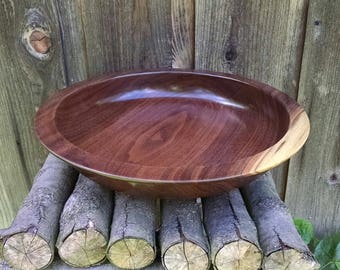 Walnut Wood Bowl - Reclaimed Walnut Wood Wooden Bowl - Rustic Home Decor - Hand Turned Wood Bowl