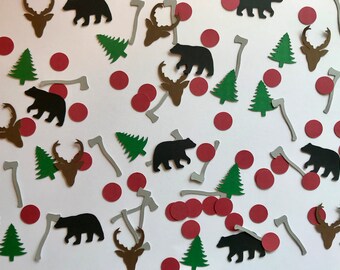 Lumberjack Confetti - Lumberjack Birthday Party Decor - Lumberjack Baby Shower Decor - Boy Baby Shower Decor - Lumberjack First Birthday