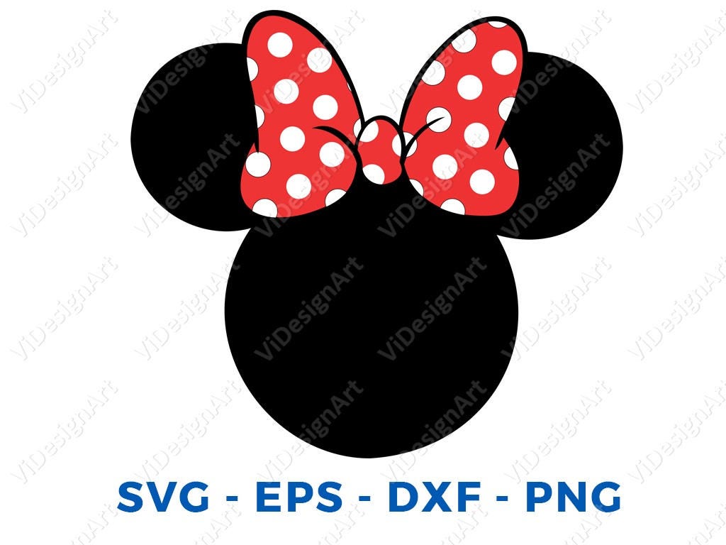 Download Minnie Mouse Head SVG DXF Png Vector Cut File Cricut Design