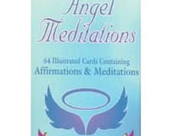 Angel Meditation: 64 Illustrated Cards Containing Affirmations & Meditations