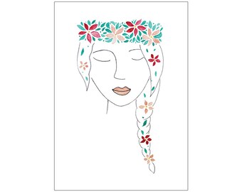 SALE Flower Girl print, various sizes