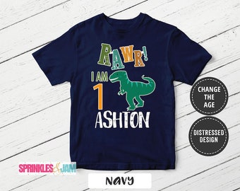 Dinosaur Party Shirt, Dinosaur Birthday Shirt, T Rex Birthday Shirt, ANY AGE