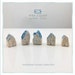 Five Houses - miniature pottery houses, Ceramic houses, Small clay houses, Tiny house.