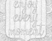 Items similar to Enjoy Every Moment - Colour with Me HELLO ANGEL ...