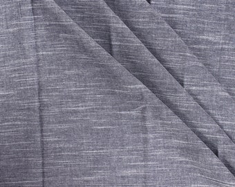 Gray Plain Slub Samray Handloom Khadi Fabric-40019