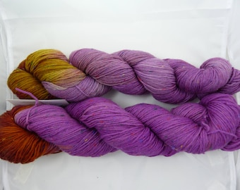 Sockyarn, Tweed, handdyed