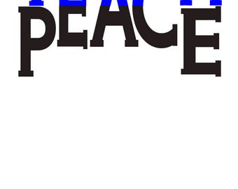 Download teach peace svg vinyl wall decal cut file vinyl designs svg