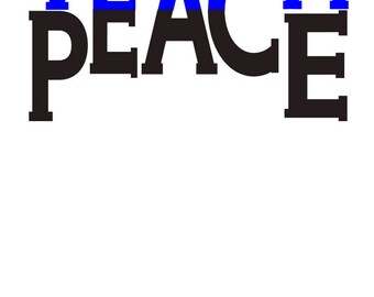 Download teach peace svg vinyl wall decal cut file vinyl designs svg