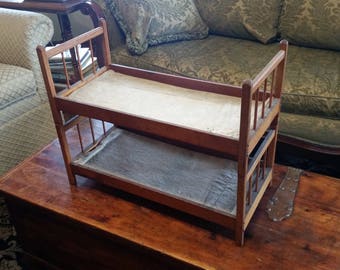 Vintage Wooden Doll Bunk Bed