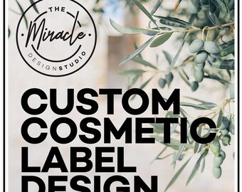 Custom cosmetic label design - Label and packaging deisgn - Professional cosmetic packaging - Custom minimalist label - Label design