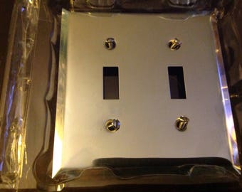 Silver metal switch plate