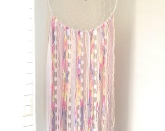 Large Rainbow Dream Catcher - Cork Bottle Dreamcatcher - Nursery Dreamcatcher - Pink Nursery Wall Hanging - Girl Nursery Decor - Girl Room