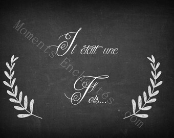 Panneau mariage Baptême " Il était une fois " More size and more woods