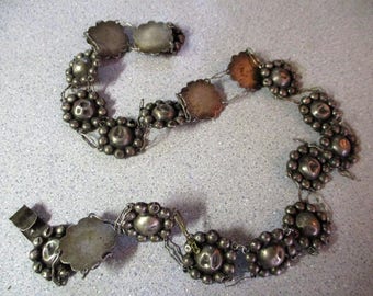 Very old Sterling Silver Concho belt South American 35" long