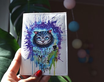 Passport cover - Cheshire Cat - Passport Case - Travel Passport - Alice’s Adventures in Wonderland