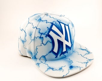 New York Yankees Snapback Hat Graffiti Spraypaint