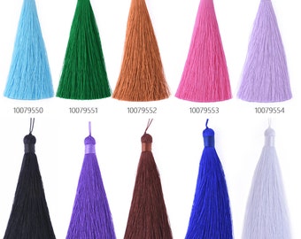 6PCS 12cm silky tassel, Handmade tassel for making jewelry 100795