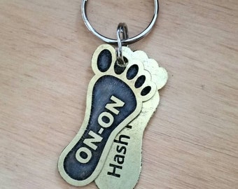 Hash House Harriers ON-ON Footprint Medallion with Hash Name Medallion