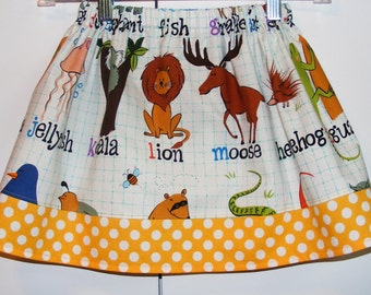 Alexander Henry ABC with me Skirt (2T, 3T, 4T, 5, 6, 7, 8, 10)