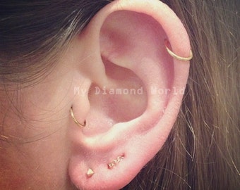 Vendita - Helix piccolo anello - elica semplice anello - elica semplice gioielli - Helix piccoli Hoop - Dainty Elica - elica delicato