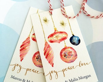 Christmas Gift Tags Personalized, Holiday Tags, Gift Tags, Set of 20