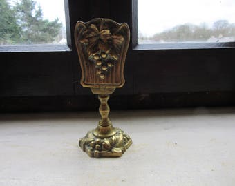 Antique Card / Letter / Napkin Holder in Brass, probably French or Belgian