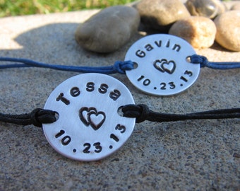 His and Her Couples Bracelet Set - Couples Bracelets - Custom Couples Bracelet - Gift for Her - Gift for Him - Custom Bracelets