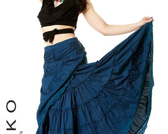 Sale! LONG WRAP SKIRT - Flamenco Skirt, wrap Skirt, GYPSIe skirt, belly dance skirt, Caskff