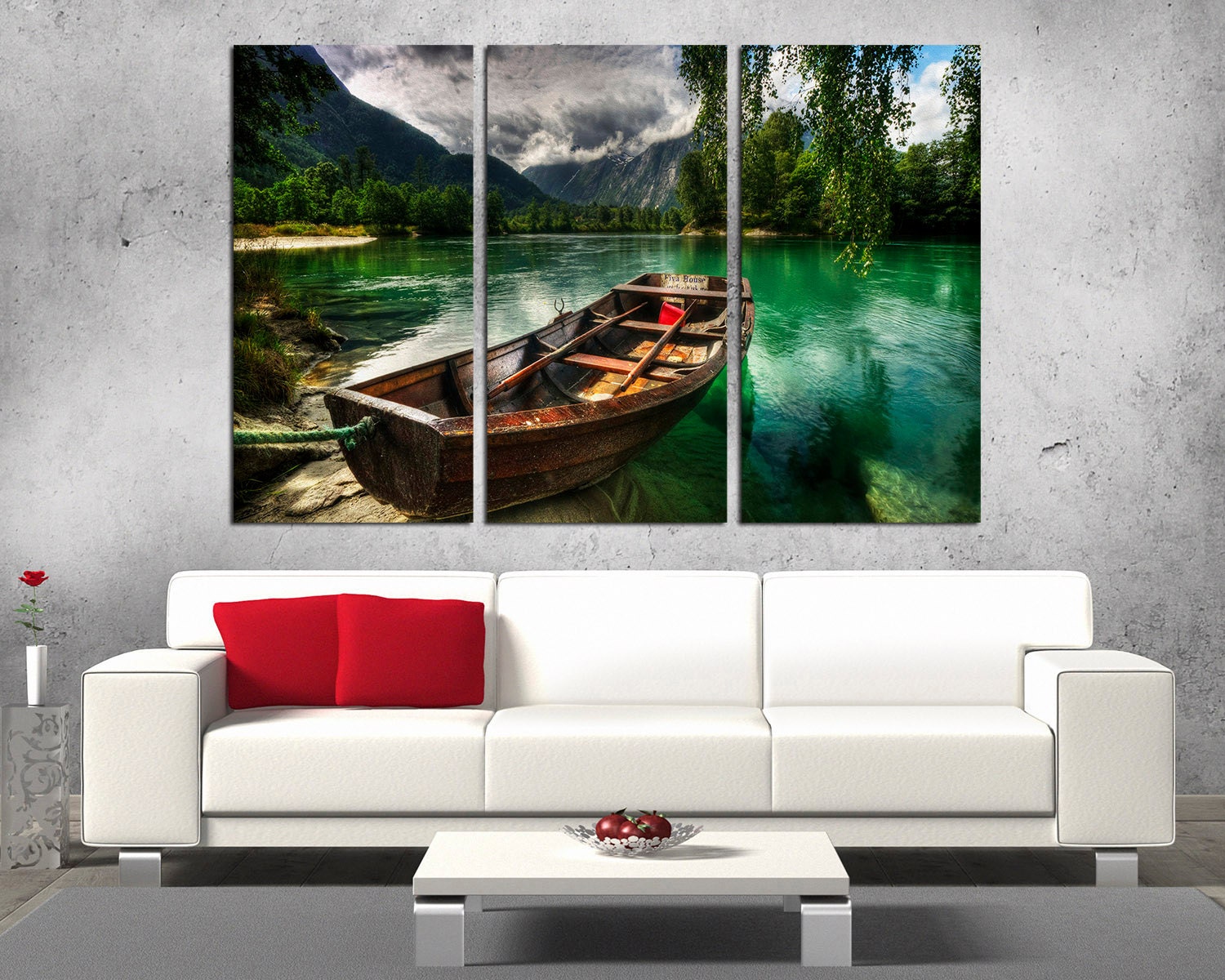 3 Panel Split Triptych Canvas Print. 1.5 deep frames