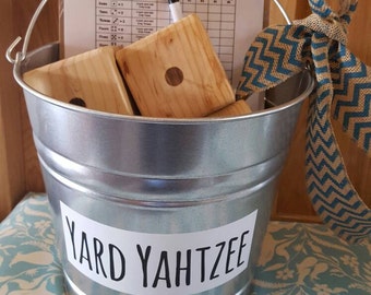 Yard Yahtzee, wedding game, yard game