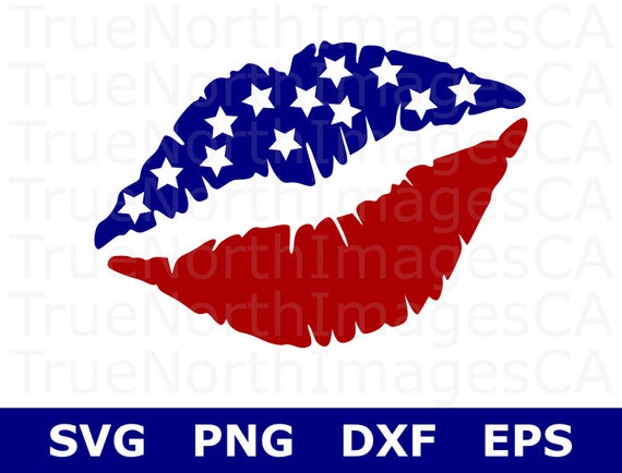American Flag SVG / Lips SVG / 4th of July SVG / Patriotic svg