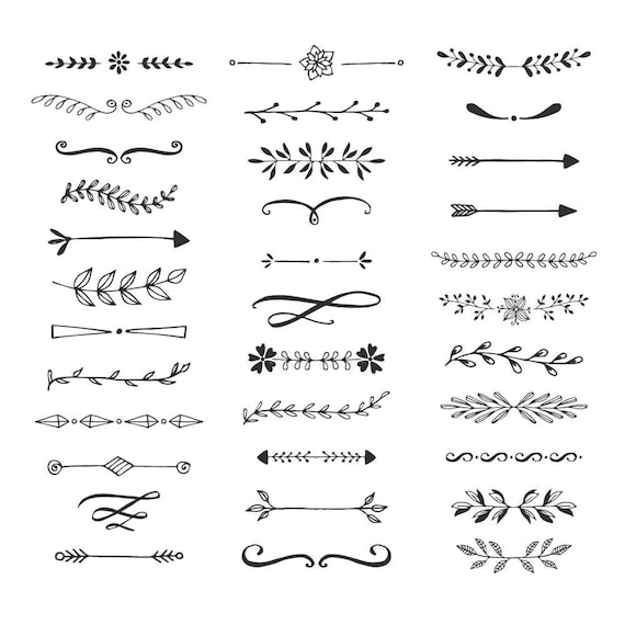 Download Text dividers. Flourish svg. Png. Dxf.