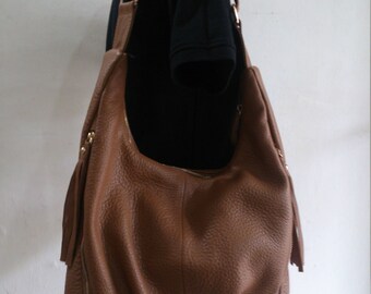 Mill Brown Hobo Leather Bag