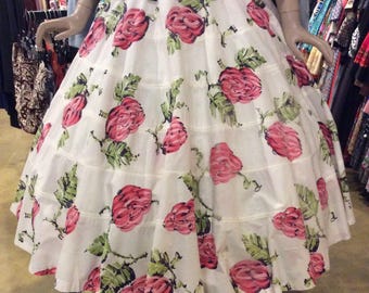 1950s Banana Novelty Print Circle Skirt