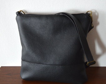 Simple black crossbody bag, Shoulder Bag