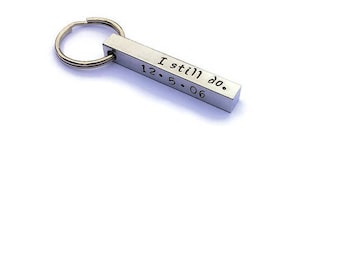 Personalized Bar Keychain - Anniversary Gift - Personalized Keychain - Husband Gift - Gift for Him - Custom 3D Bar - Men's Keychain