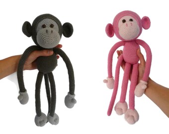 Mike the Monkey - Amigurumi Crochet pdf Pattern (EN, DK & NL)